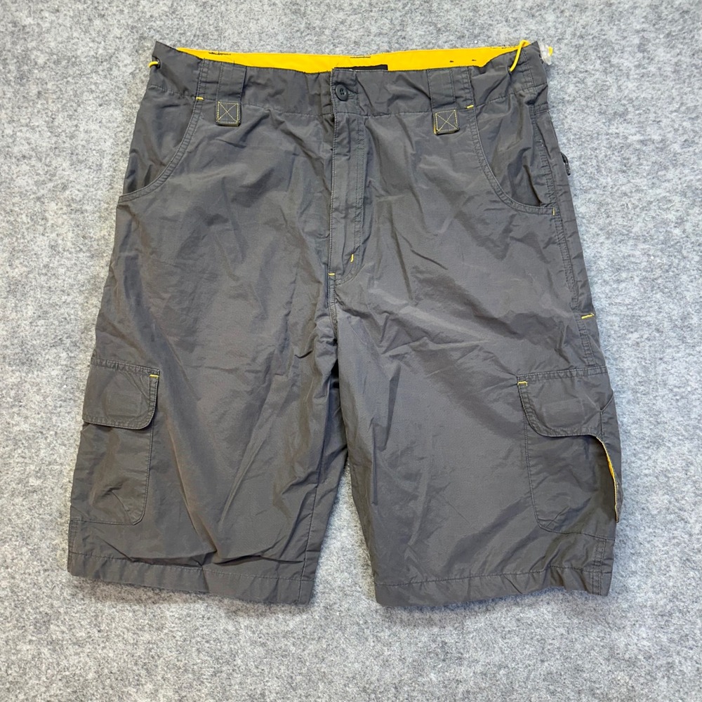 No Boundaries Cargo Shorts Mens 36 Pewter Gray Excellent Utility Gorpcore Mesh